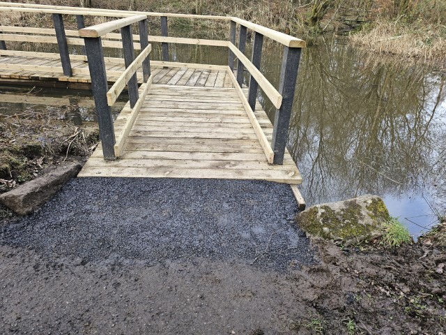 The tarmac ramp at the East end of the walkway